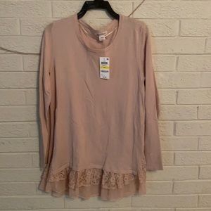NWT petite medium blush colored thin sweater